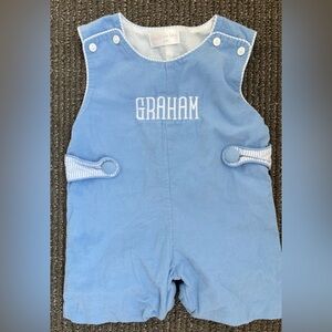 Blue Corduroy Jon Jon Monogrammed Graham